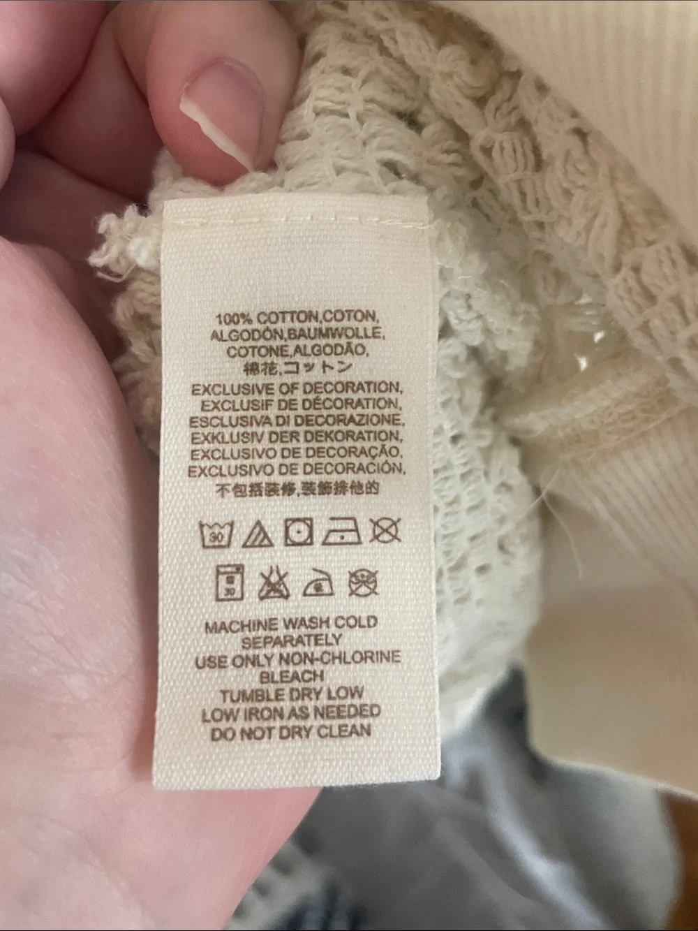 Free People Boho Cream Knit Top with Textured Oversized Dolman Sleeves L - Picture 9 of 12
